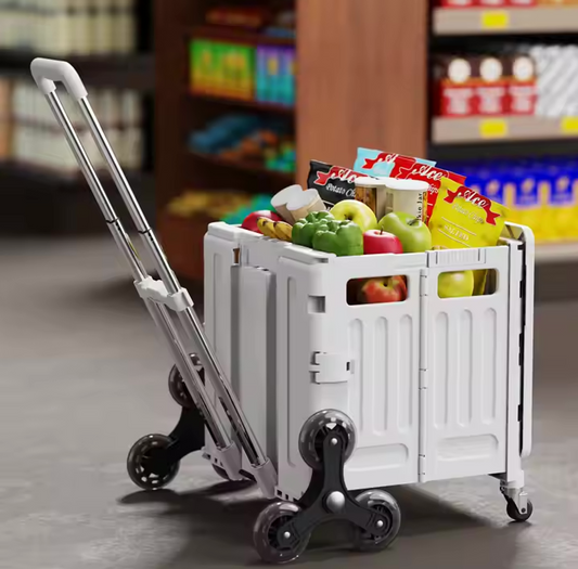 Folding tug with stair climber