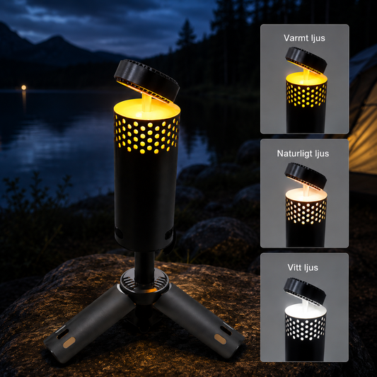 Teleskopisk campinglampe – lys, hvor du har brug for det