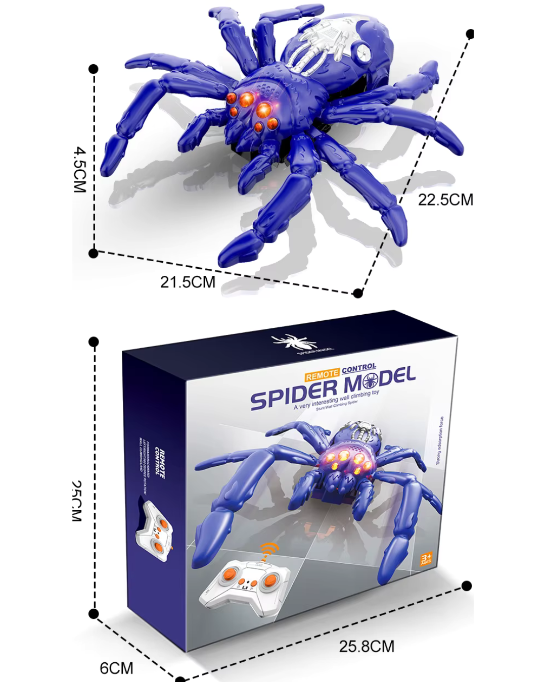 Gecko, Skalbagge & Spindel– fjärrstyrda klättrande leksaker för alla åldrar
