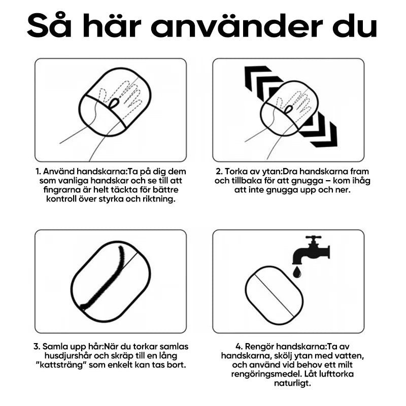 Pälsborttagare för hund & katt - grooming och massage i ett