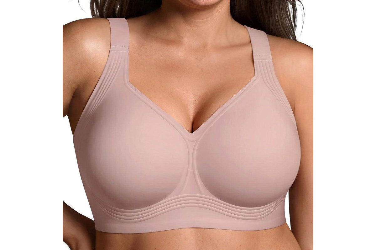 Extra Comfort – Bygellös Push-Up BH med Lyft & Djup V-ringning
