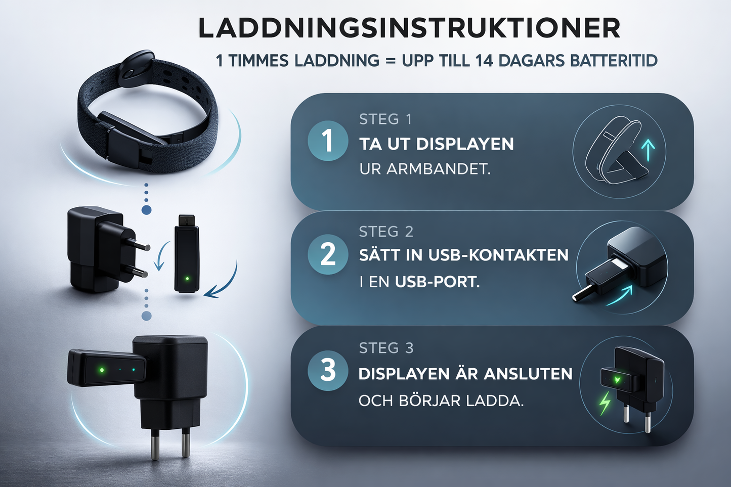 Vibrerende vækkeursarmbånd