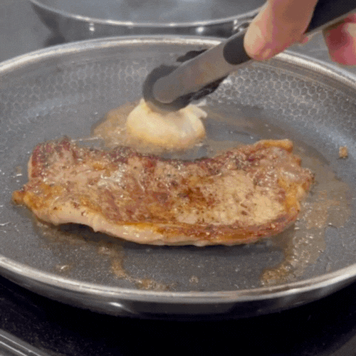 Premium Hybridpannan – stekpanna rostfritt & non-stick i ett