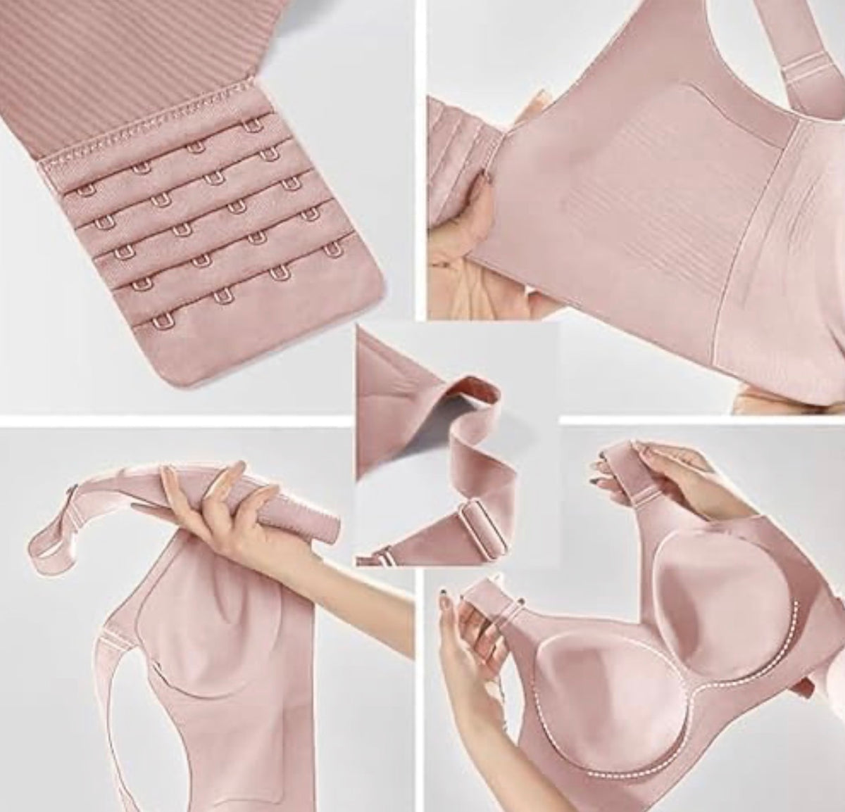 Extra Comfort – Bygellös Push-Up BH med Lyft & Djup V-ringning