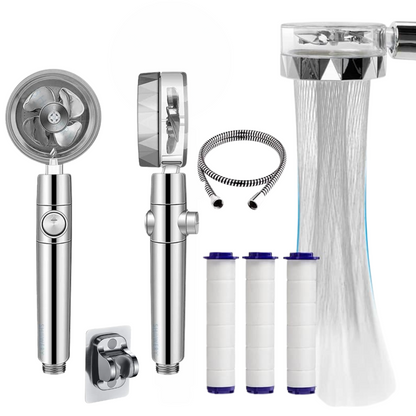 Turbo Duschmunstycke – Komplett Set med 3 Filter