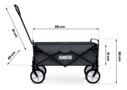 Multifunksjonell sammenleggbar vogn/kasse 100 L, vektkapasitet opptil 90 kg