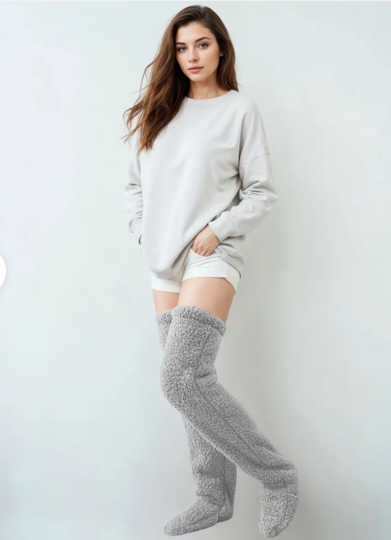 Fluffa – långa mysstrumpor i mjuk fleece