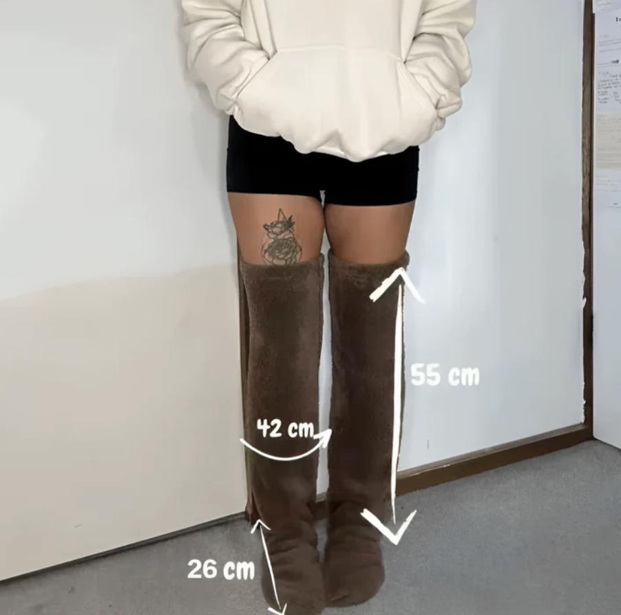 Fluffa – långa mysstrumpor i mjuk fleece