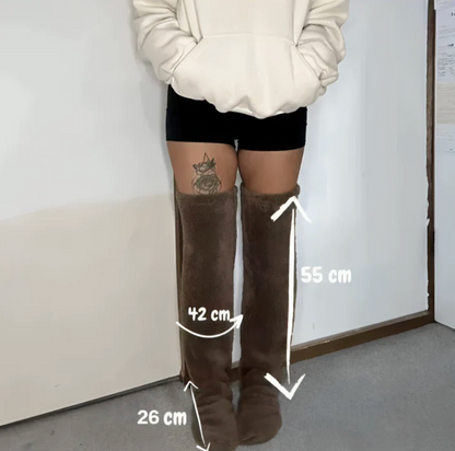 Fluffa – långa mysstrumpor i mjuk fleece