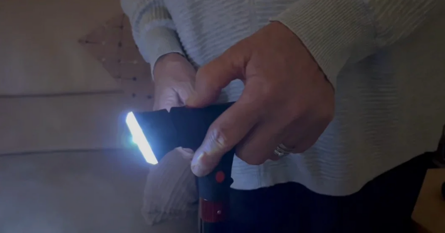 Anti-Fall Stödstav | Med LED-ljus, larm, dubbelhandtag & halkfri fot