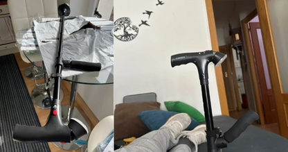 Anti-Fall Stödstav | Med LED-ljus, larm, dubbelhandtag & halkfri fot