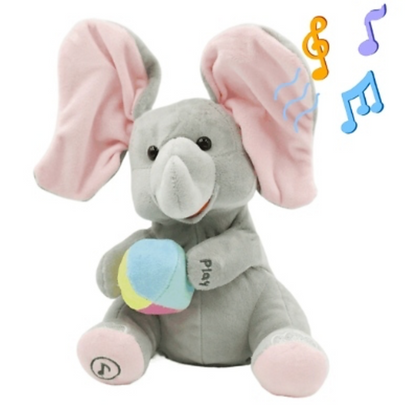 Interaktiv Sjungande Elefant med Peek-a-Boo och Musik