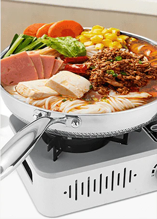 Premium Hybridpannan – stekpanna rostfritt & non-stick i ett