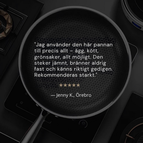 Premium Hybridpannan – stekpanna rostfritt & non-stick i ett