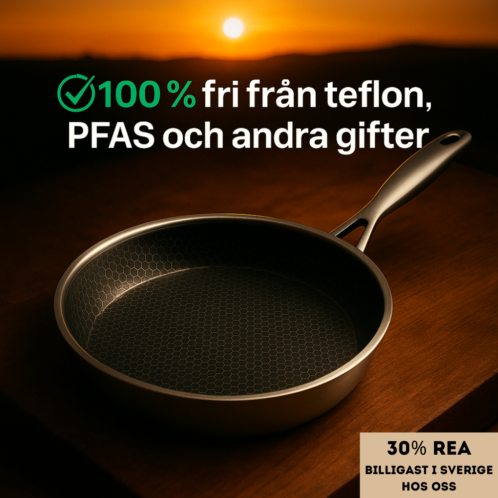 Premium Hybridpannan – stekpanna rostfritt & non-stick i ett