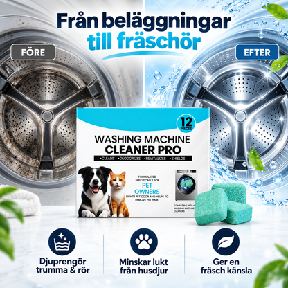 Rengöringstabletter för tvättmaskin – mot smuts, lukt, kalk och djurhår