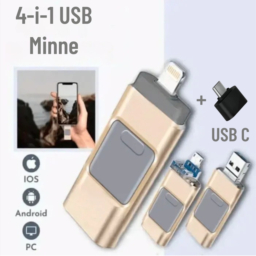 4-i-1 USB Minne - Blixtsnabb Bildöverföring