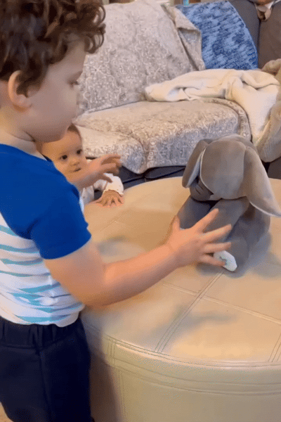 Interaktiv Sjungande Elefant med Peek-a-Boo och Musik