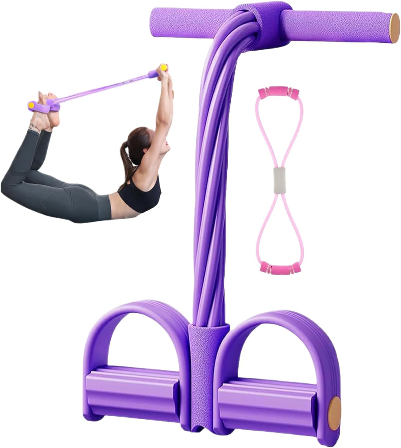 Multifunktionellt träningsband med fotloop för effektiv helkroppsträning