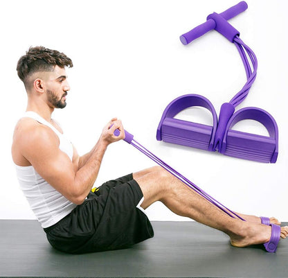 Multifunktionellt träningsband med fotloop för effektiv helkroppsträning