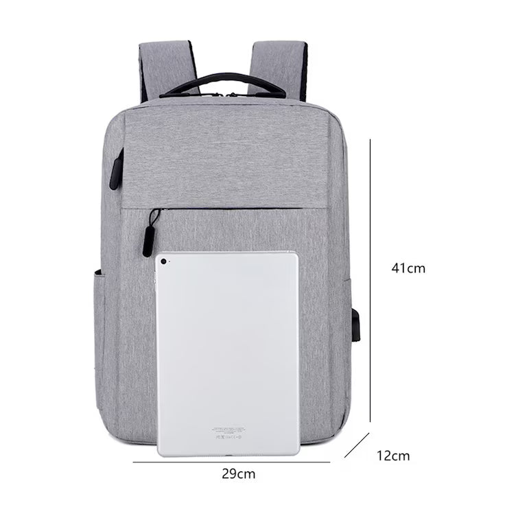 Laptoprygsæk med smart organisering og USB-port