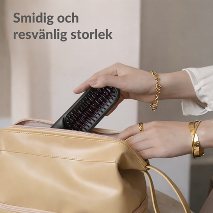 Bærbar Varm børste – Glat, stylet hår på få minutter