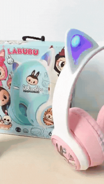 Trådlösa Hörlurar för barn - Labubu, Stitch eller Spiderman