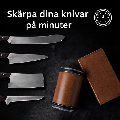Knivslip med magnetisk vinkelguide