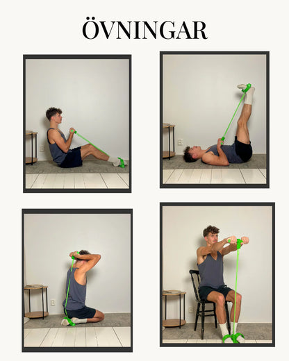 Multifunktionellt träningsband med fotloop för effektiv helkroppsträning