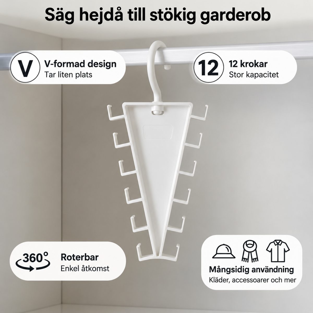V-formad garderobshängare