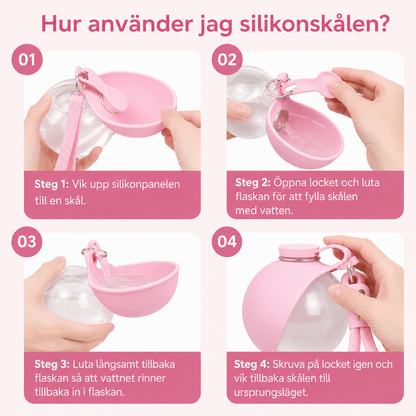 2-i-1 Vattenflaska för Husdjur
