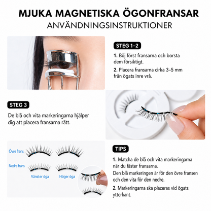Magnetiska Lösögonfransar — enkla att använda varje dag
