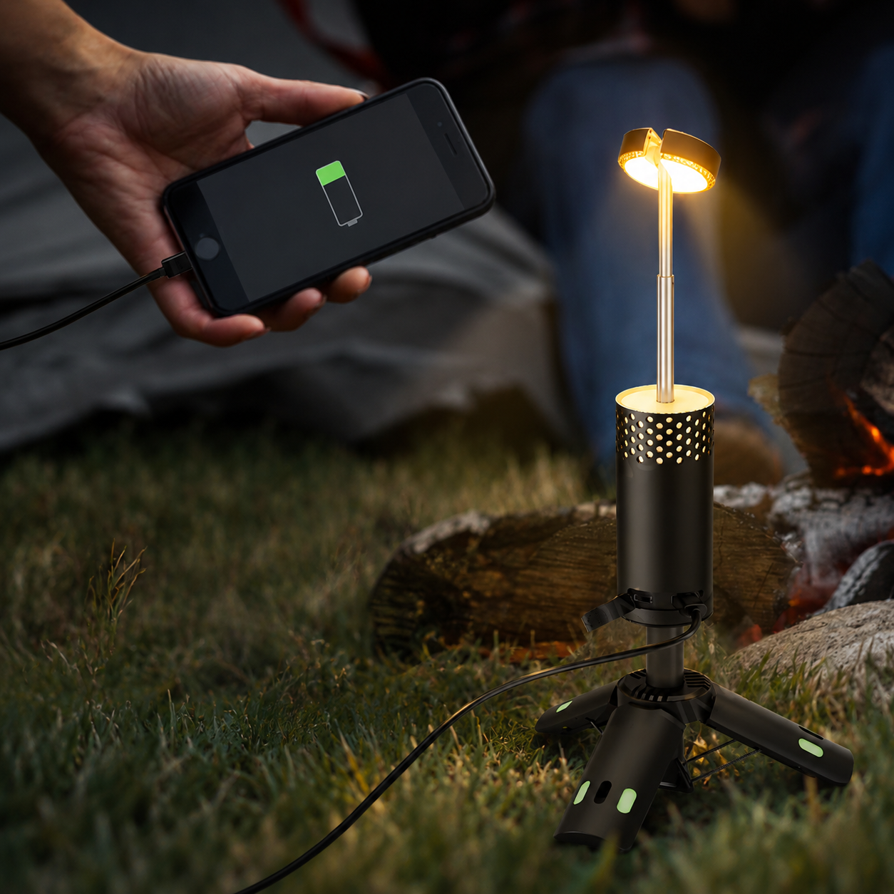 Teleskopisk campinglampa — ljus där du behöver det