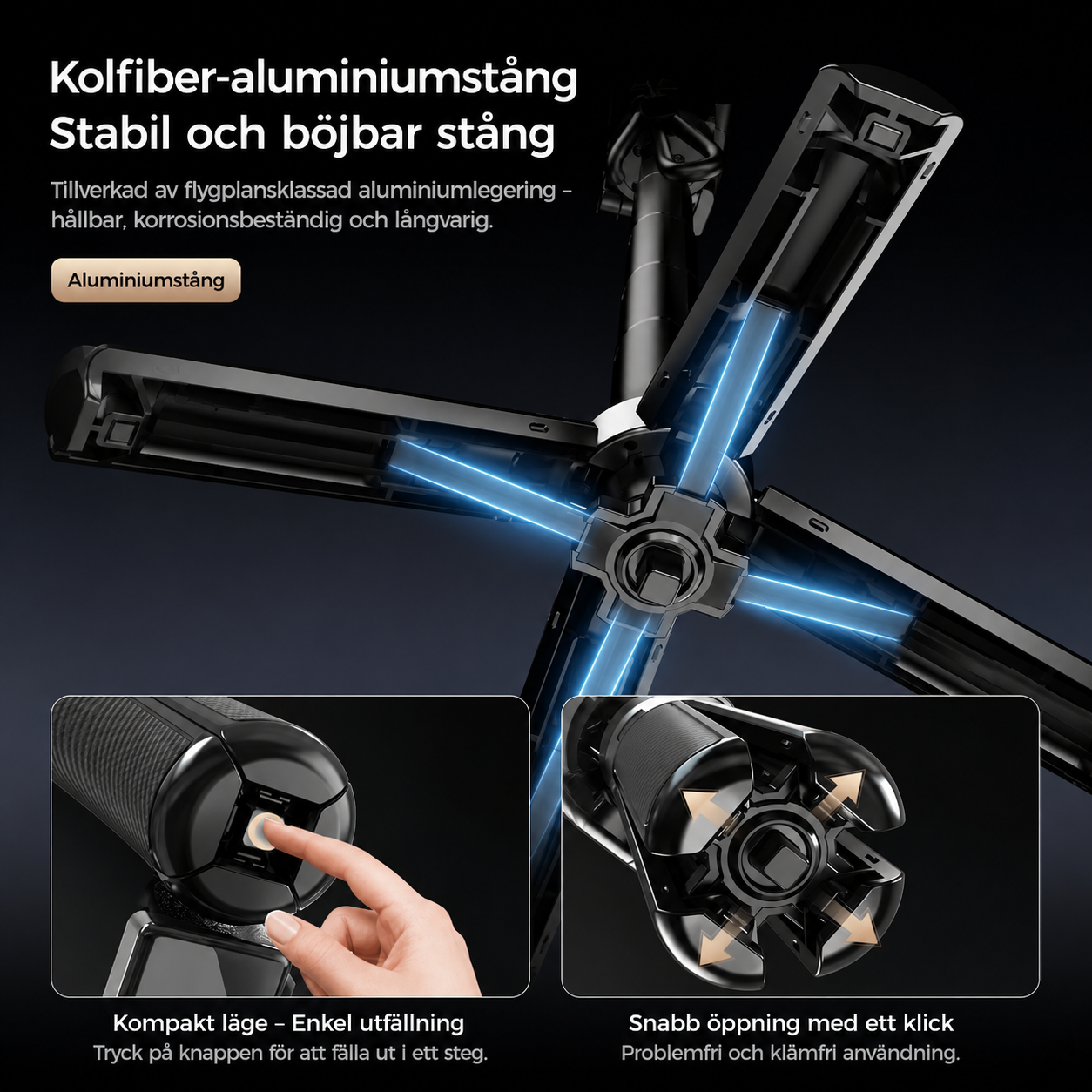 Magnetiskt mobilstativ 4-i-1