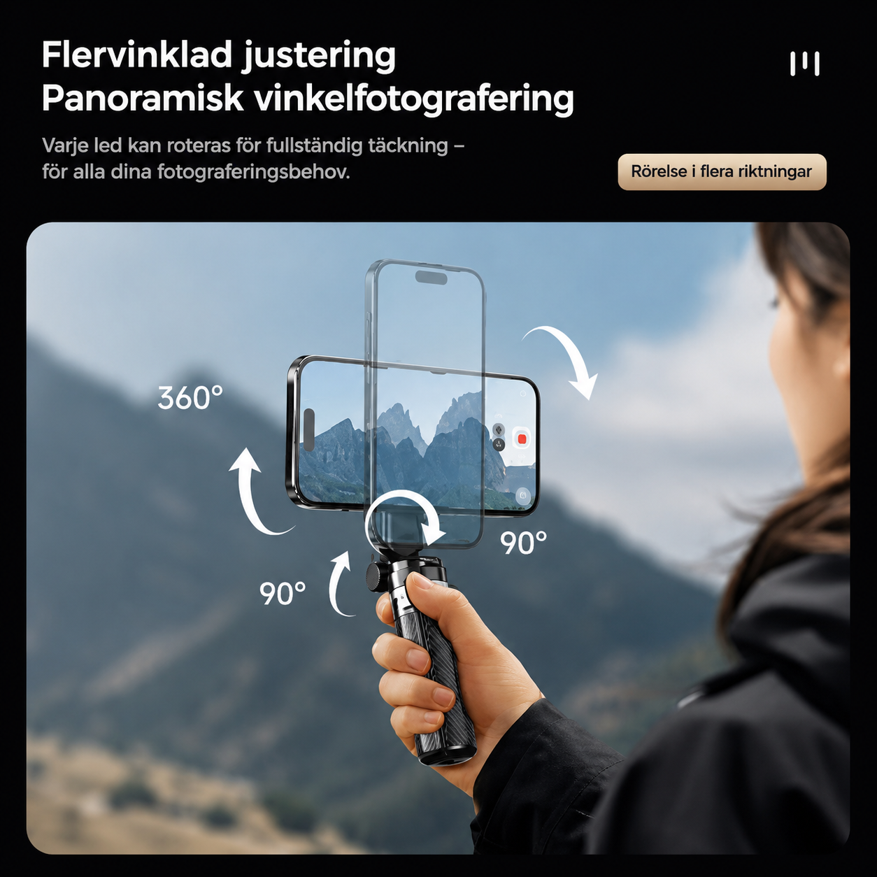 Magnetiskt mobilstativ 4-i-1