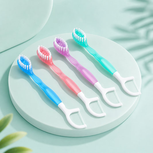 Portabel Tandborste med Tandkräm & Tandtråd (20-pack)