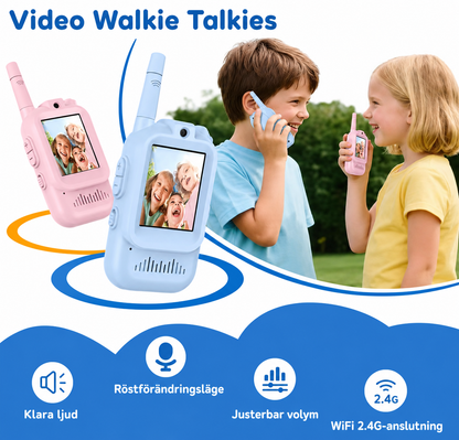 Video Walkie Talkies – med kamera & röstfilter (2 st)