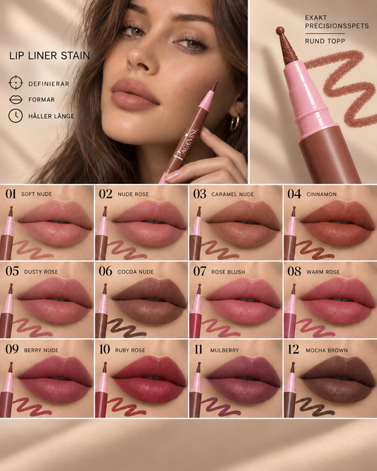 Lip Liner Stain – Vattenfast flytande läppenna med precisionsspets