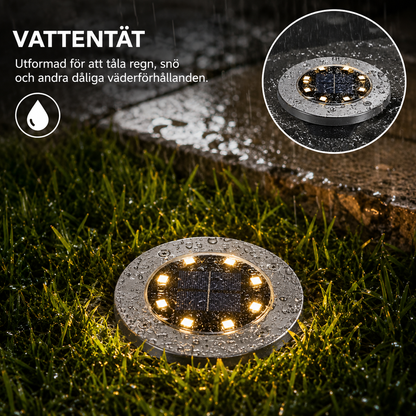 Solcellsdrivna trädgårdslampor