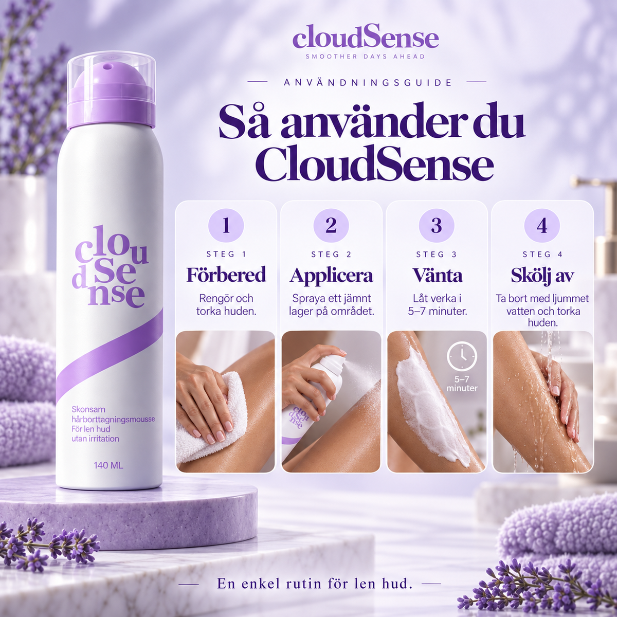 CloudSense™ Hårborttagningsmousse – 140 ml