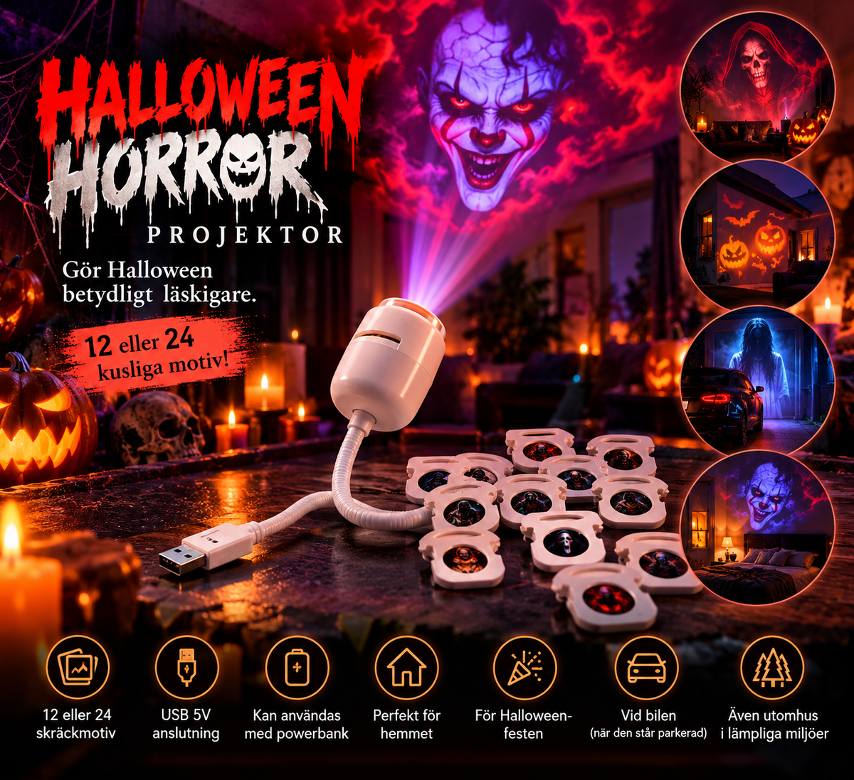 Halloween Horror-projektor
