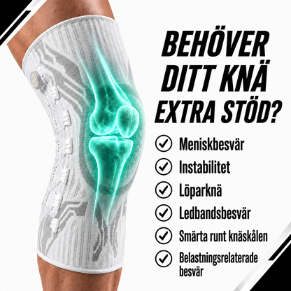 KneeFlex Pro™ – justerbart knästöd med precisionsratt