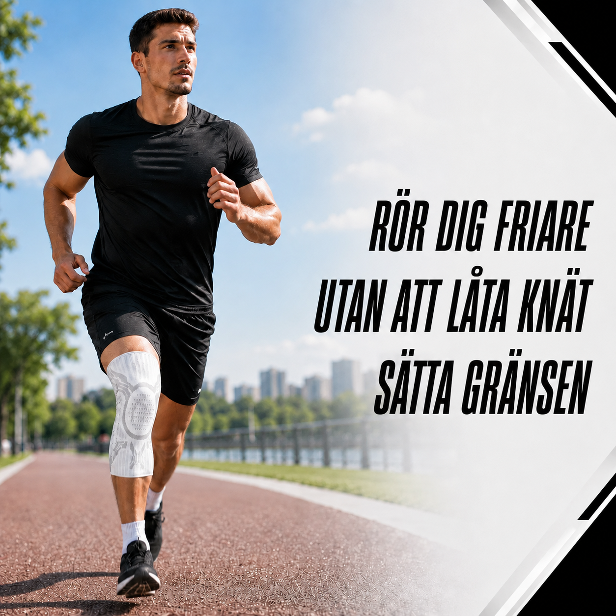 KneeFlex Pro™ – justerbart knästöd med precisionsratt