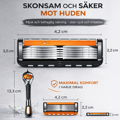 6-Blads Rakhyvlar i 24 / 48-pack