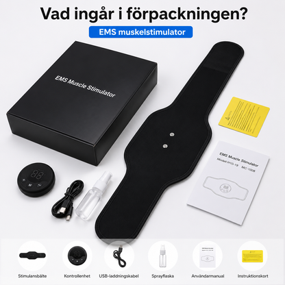 Trådlöst EMS-bälte för magmusklerna