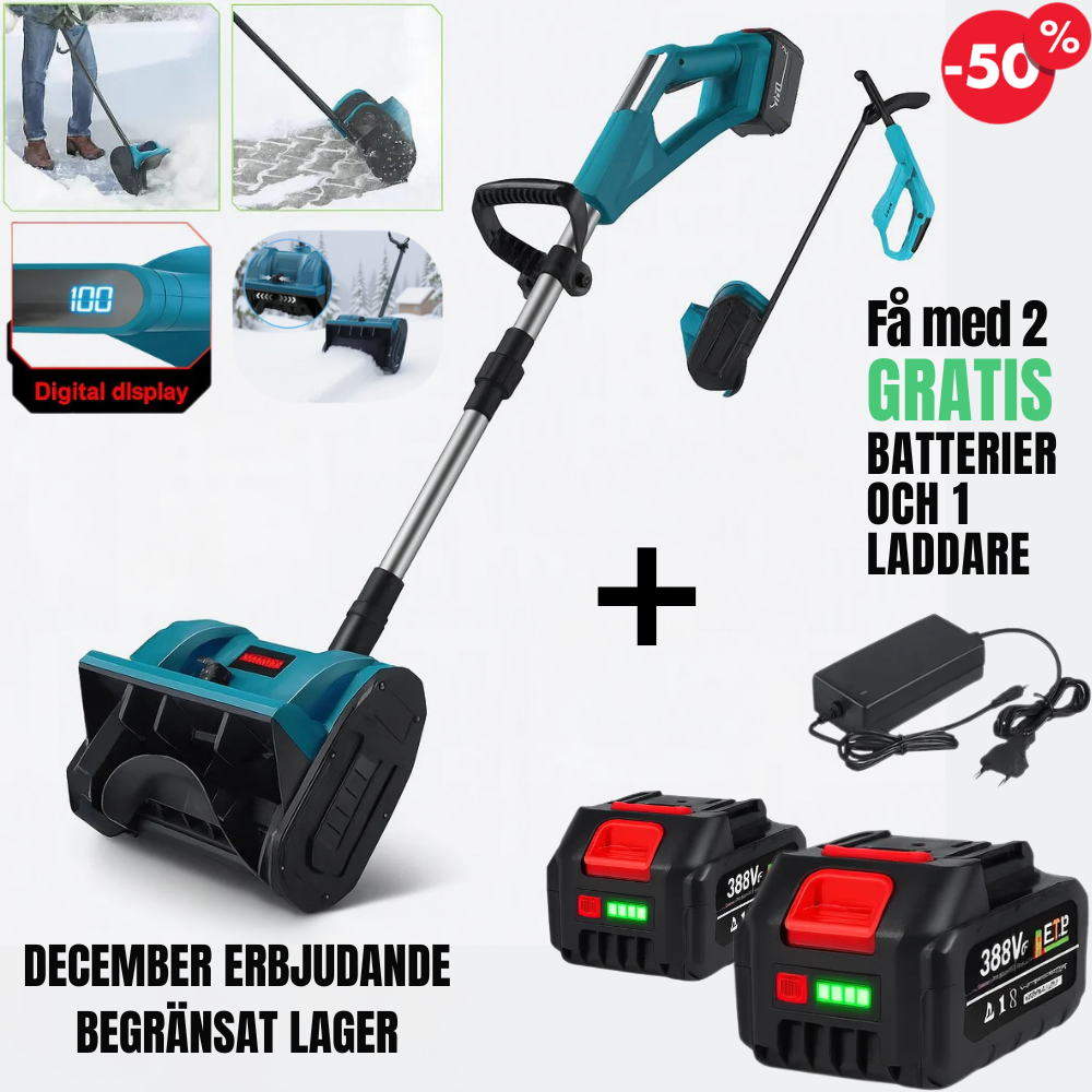 Cordless electric snow shovel