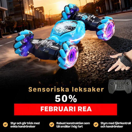 StormRacer DualControl – Stuntbil styrd med handen + fjärrkontroll