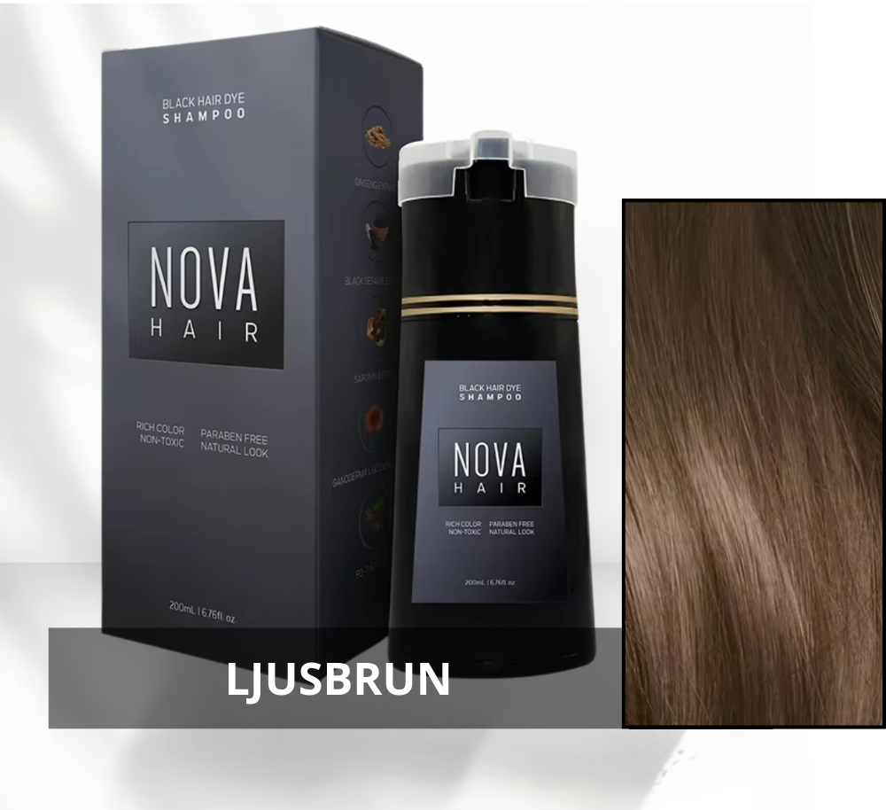 Nova färgschampo - Fri från ammoniak, väteperoxid och PPD.