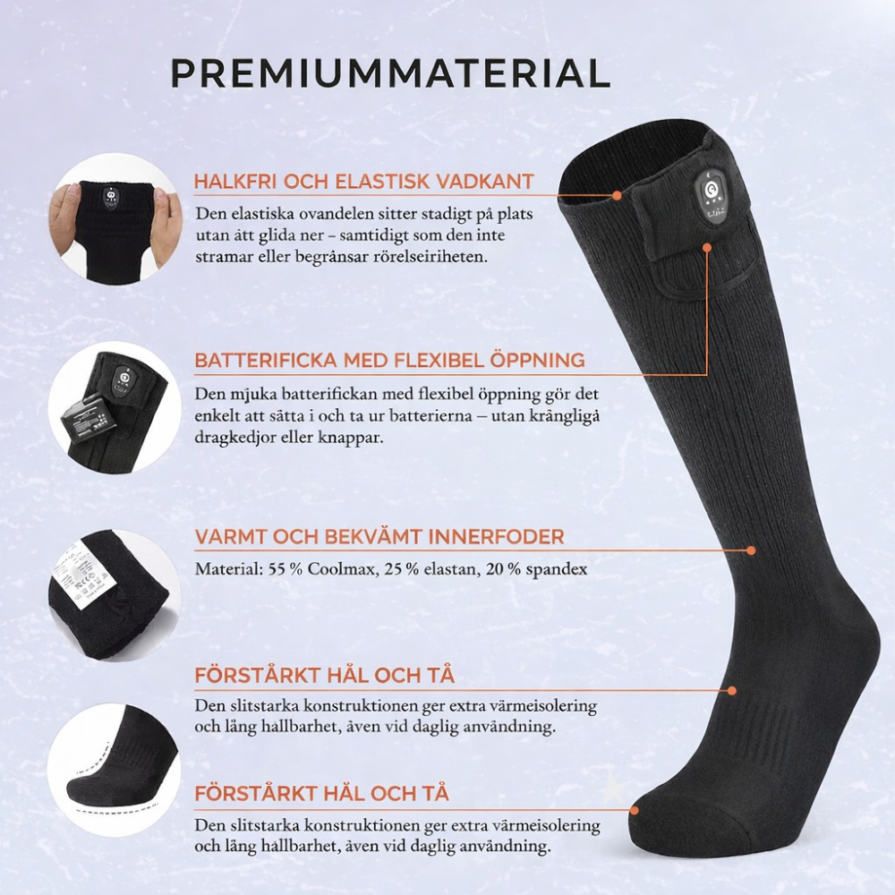 Värmestrumpor Elite (4000mAh)