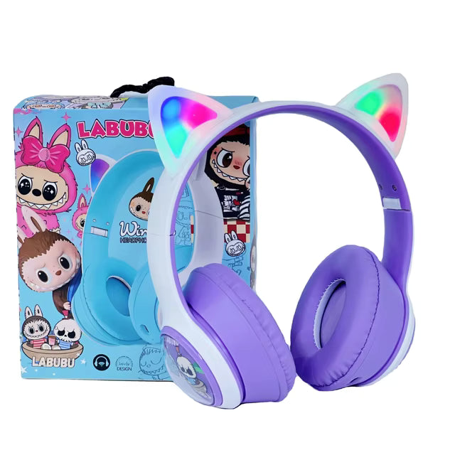 Trådlösa Hörlurar för barn - Labubu, Stitch eller Spiderman